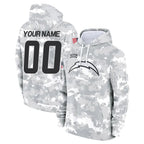 Johmsee Custom LA.Chargers Arctic Camo Salute to Service Hoodies Limited Game Any Name & Numbers Stitched Jerseys