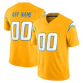 Johmsee Custom LA.Chargers Gold Limited Vapor F.U.S.E. Home Game Any Name & Numbers Stitched Jerseys