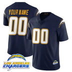 Johmsee Custom LA.Chargers Navy Elite Limited Home Game Any Name & Numbers Stitched Jerseys