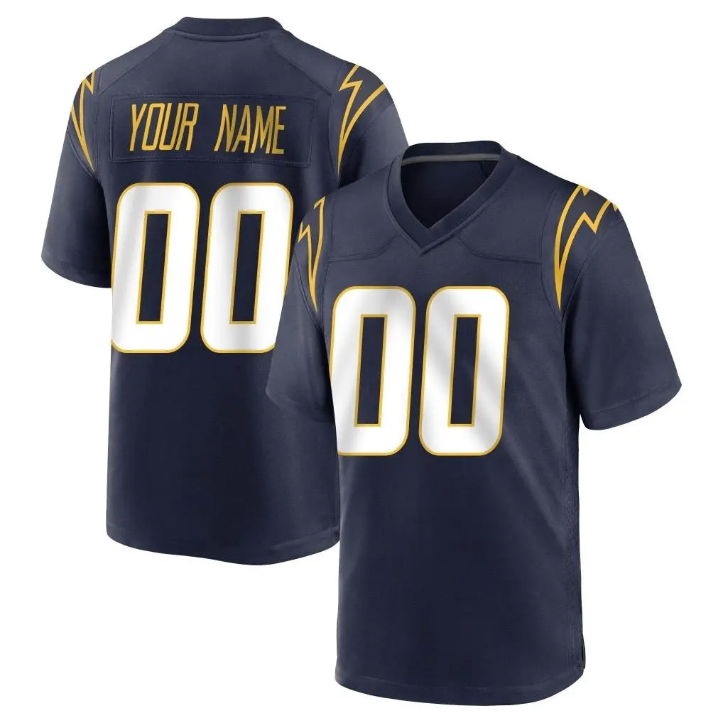 Johmsee Custom LA.Chargers Navy Home Game Any Name & Numbers Stitched Jerseys