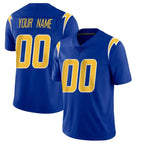 Johmsee Custom LA.Chargers Royal Limited Vapor Home Game Any Name & Numbers Stitched Jerseys