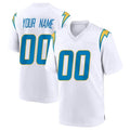 Johmsee Custom LA.Chargers White Home Game Any Name & Numbers Stitched Jerseys