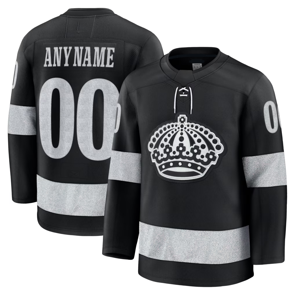 Johmsee Custom LA.Kings Black Alternate Premium Jerseys