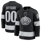 Johmsee Custom LA.Kings Black Alternate Premium Jerseys