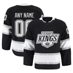 Johmsee Custom LA.Kings Black Home Authentic Pro Jerseys