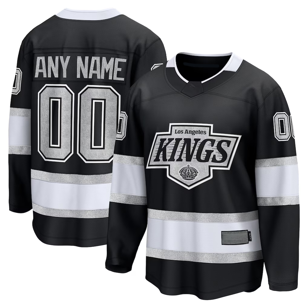 Johmsee Custom LA.Kings Black Home Breakaway Jerseys