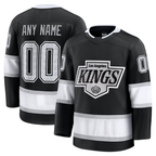 Johmsee Custom LA.Kings Black Home Premium Jerseys