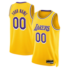 Johmsee Custom LA.Lakers Gold Swingman Stitched Jerseys - Icon Edition