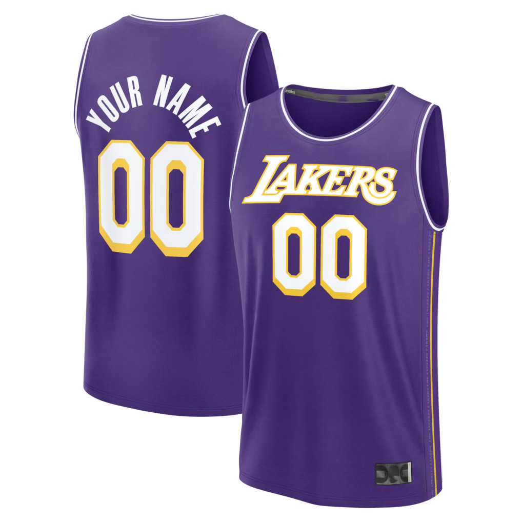 Johmsee Custom LA.Lakers Purple Fast Break Stitched Jerseys - Icon Edition