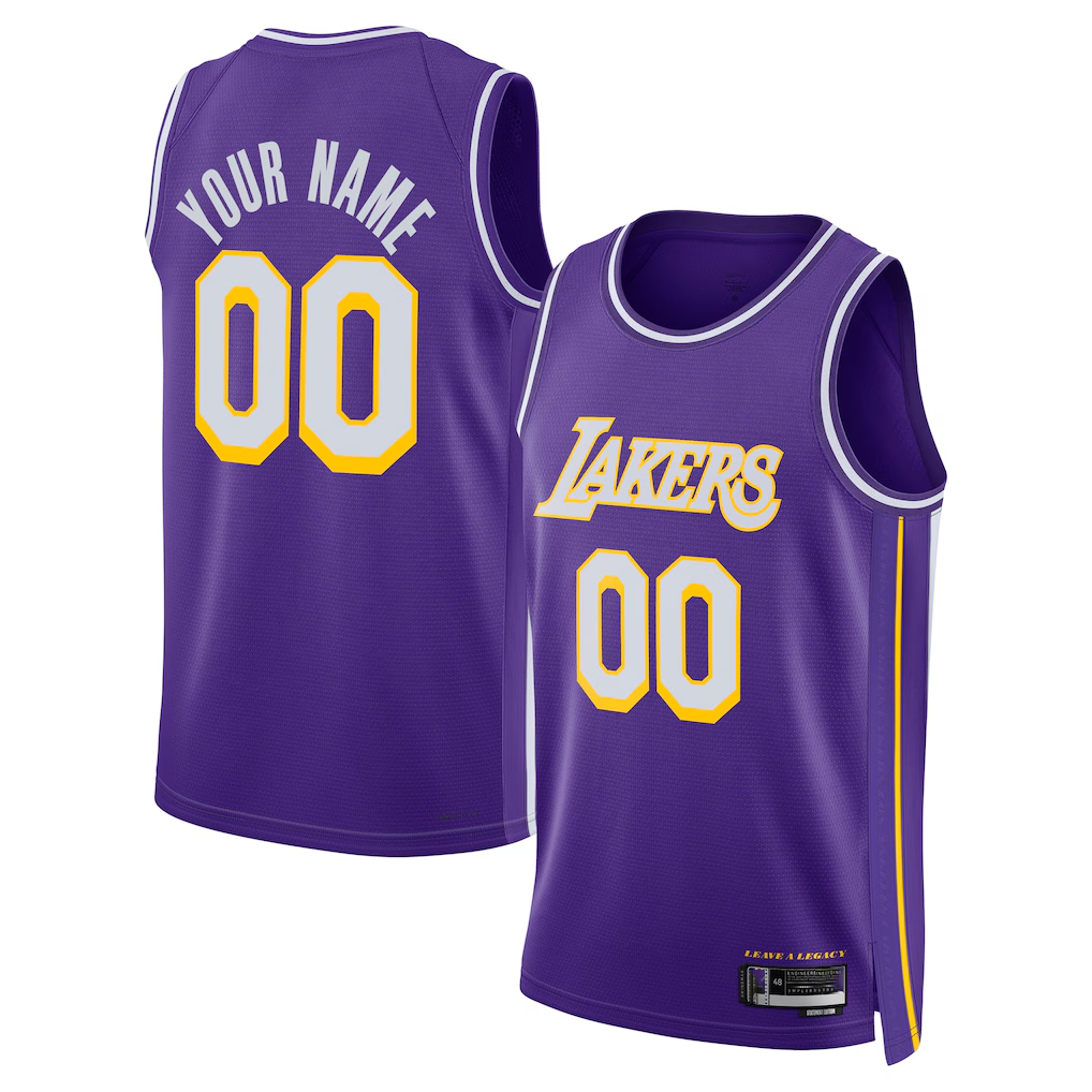 Johmsee Custom LA.Lakers Purple Swingman Stitched Jerseys - Statement Edition
