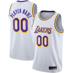 Johmsee Custom LA.Lakers White 2020-2021 Swingman Stitched Jerseys - Association Edition