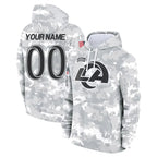 Johmsee Custom LA.Rams Arctic Camo Salute to Service Hoodies Limited Game Any Name & Numbers Stitched Jerseys
