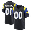 Johmsee Custom LA.Rams Black Midnight Rivalries Collection Home Game Any Name & Numbers Stitched Jerseys