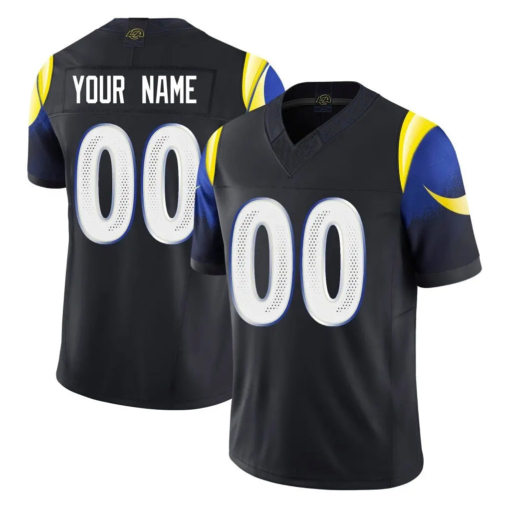 Johmsee Custom LA.Rams Black Midnight Rivalries Collection Limited Home Game Any Name & Numbers Stitched Jerseys