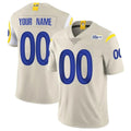 Johmsee Custom LA.Rams Bone Limited Vapor Home Game Any Name & Numbers Stitched Jerseys