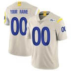Johmsee Custom LA.Rams Bone Limited Vapor Home Game Any Name & Numbers Stitched Jerseys