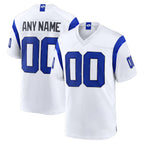 Johmsee Custom LA.Rams Fearsome White Home Game Any Name & Numbers Stitched Jerseys