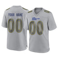 Johmsee Custom LA.Rams Gray Atmosphere Fashion Home Game Any Name & Numbers Stitched Jerseys