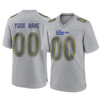 Johmsee Custom LA.Rams Gray Atmosphere Fashion Home Game Any Name & Numbers Stitched Jerseys