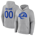 Johmsee Custom LA.Rams Light Gray Pullover Hoodie Limited Game Any Name & Numbers Stitched Jerseys