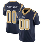 Johmsee Custom LA.Rams Navy Limited Vapor Untouchable Home Game Any Name & Numbers Stitched Jerseys