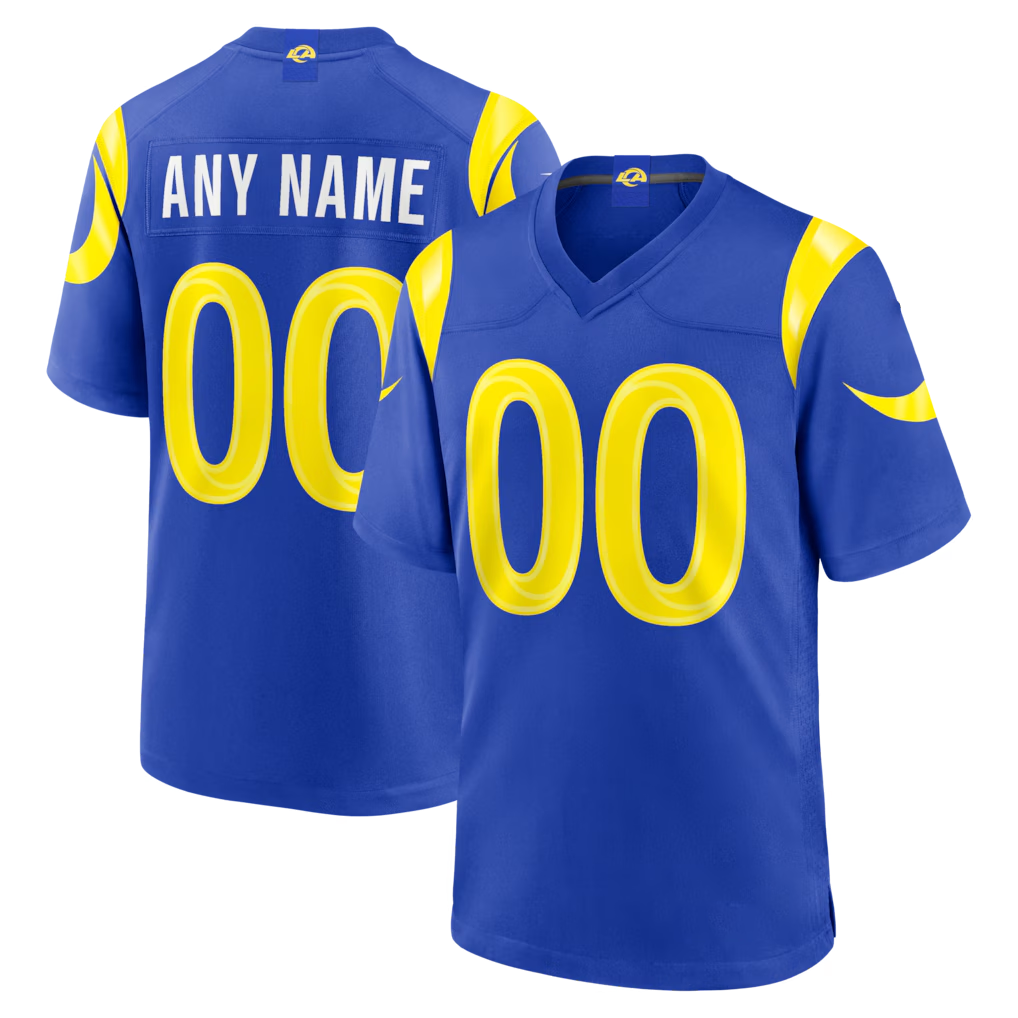 Johmsee Custom LA.Rams Royal Game Stitched Jerseys