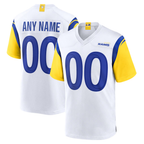 Johmsee Custom LA.Rams White Alternate Stitched Jerseys