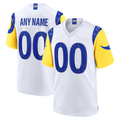 Johmsee Custom LA.Rams White Game Stitched Jerseys