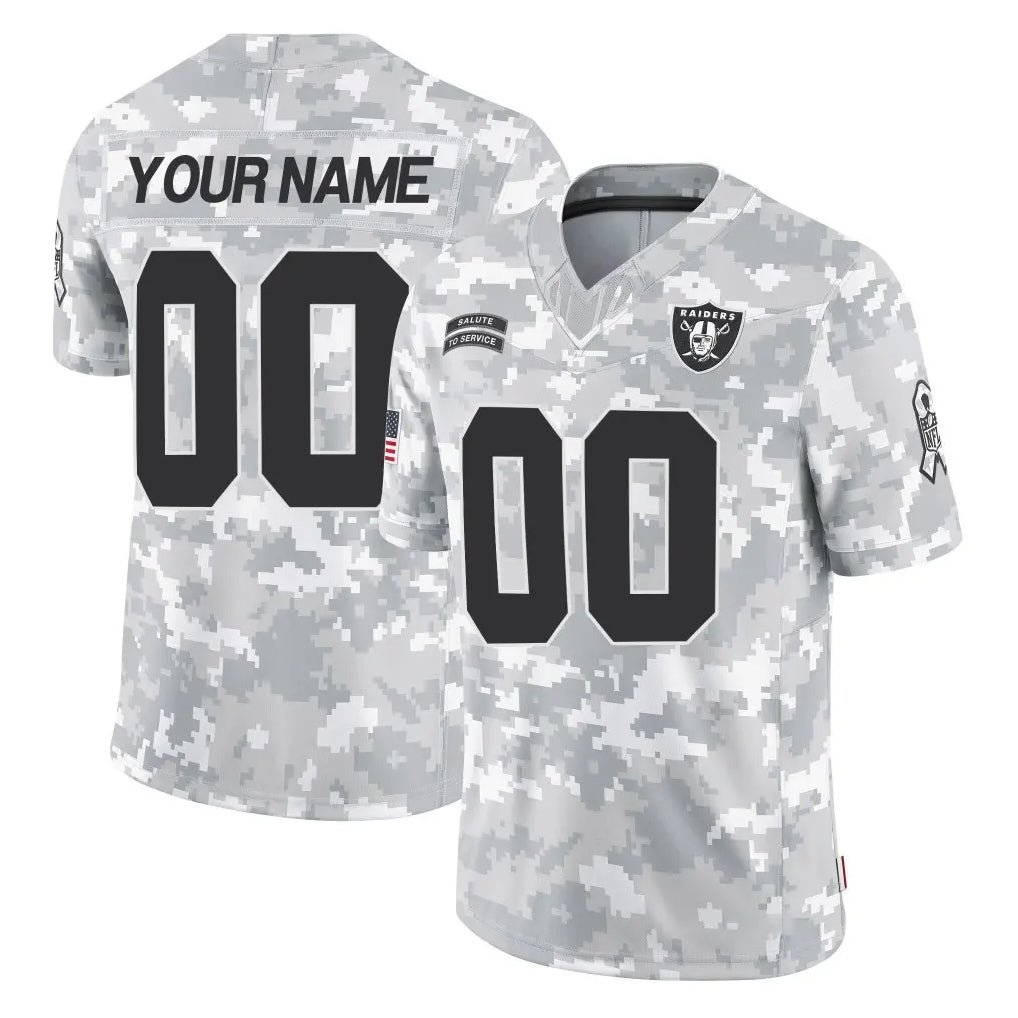 Johmsee Custom LV.Raiders Arctic Camo Salute To Service Limited Game Any Name & Numbers Stitched Jerseys