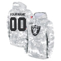 Johmsee Custom LV.Raiders Arctic Camo Salute to Service Hoodies Limited Game Any Name & Numbers Stitched Jerseys