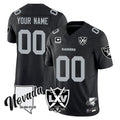 Johmsee Custom LV.Raiders Black 65th Anniversary Vapor Limited Home Game Any Name & Numbers Stitched Jerseys