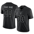 Johmsee Custom LV.Raiders Black RFLCTV Limited Stitched Jerseys