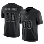 Johmsee Custom LV.Raiders Black RFLCTV Limited Stitched Jerseys