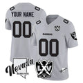 Johmsee Custom LV.Raiders Gray 65th Anniversary Vapor Limited Home Game Any Name & Numbers Stitched Jerseys