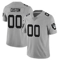 Johmsee Custom LV.Raiders Gray Limited Vapor F.U.S.E. Home Game Stitched Jerseys