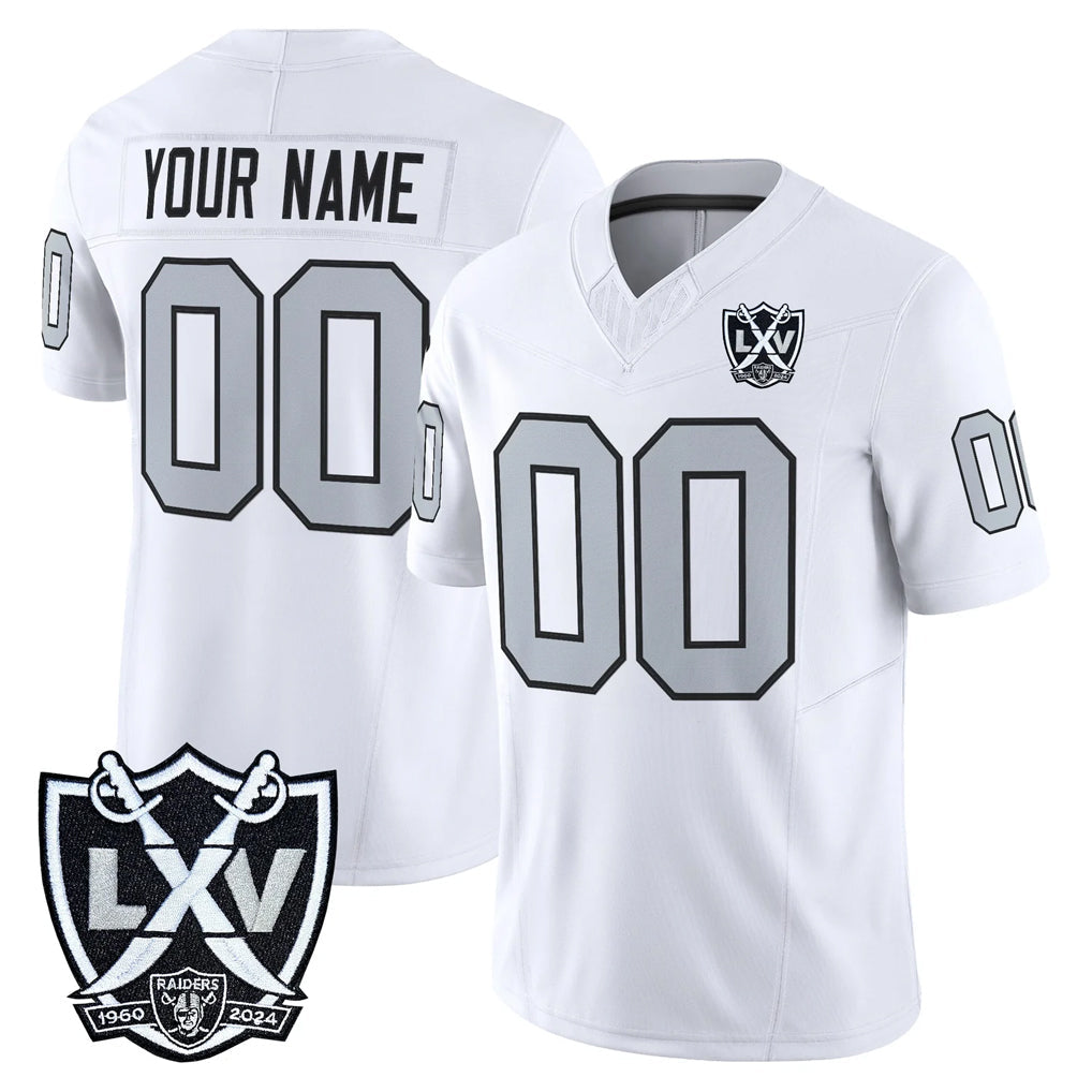 Johmsee Custom LV.Raiders White 2026 Vapor Limited Home Game Any Name & Numbers Stitched Jerseys