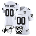 Johmsee Custom LV.Raiders White 65th Anniversary Vapor Limited Home Game Any Name & Numbers Stitched Jerseys