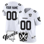 Johmsee Custom LV.Raiders White 65th Anniversary Vapor Limited Home Game Any Name & Numbers Stitched Jerseys