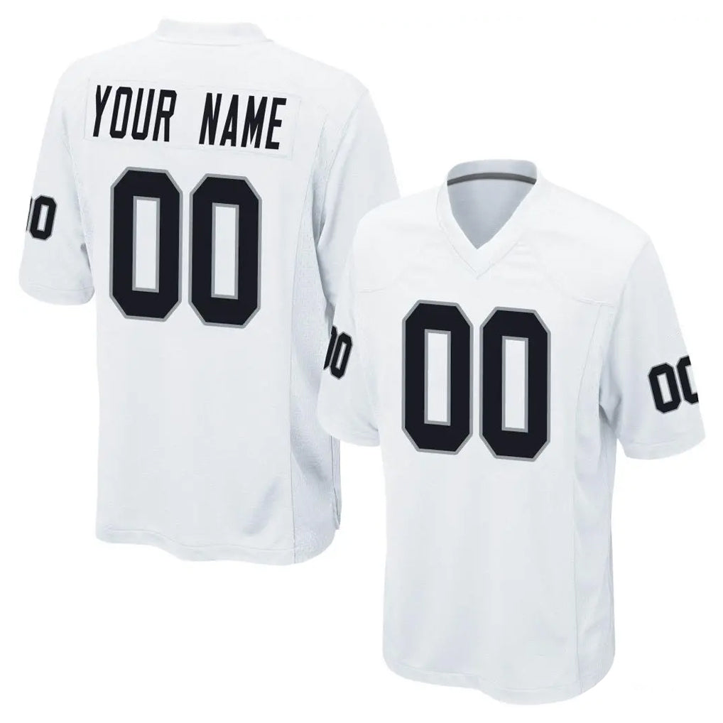 Johmsee Custom LV.Raiders White Home Game Any Name & Numbers Stitched Jerseys