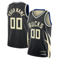 Johmsee Custom M.Bucks Black 2022-23 Swingman Jerseys - Statement Edition