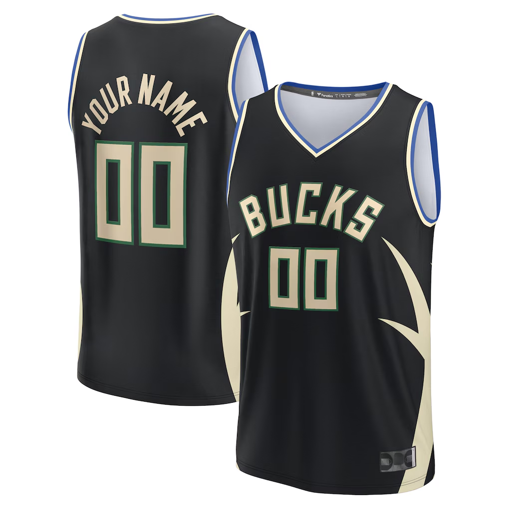 Johmsee Custom M.Bucks Black Fast Break Jerseys - Statement Edition