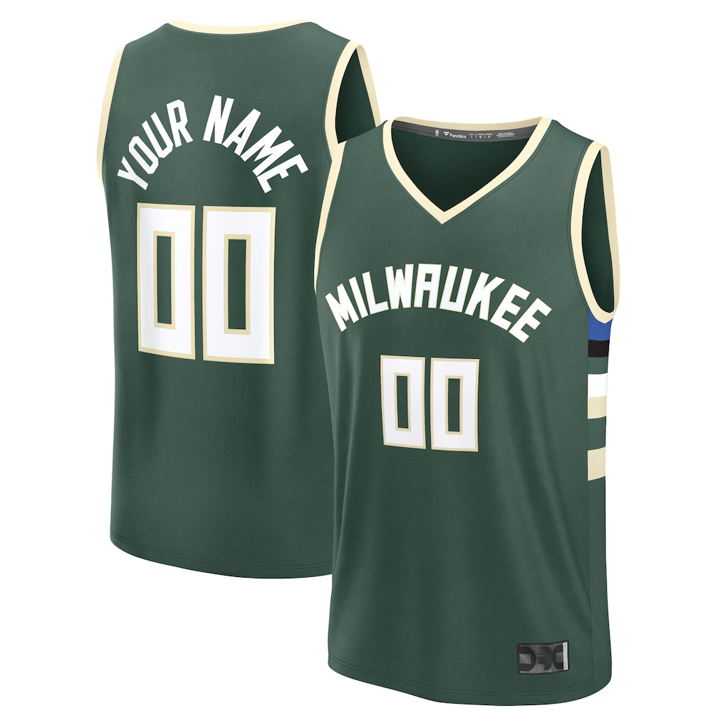 Johmsee Custom M.Bucks Green Fast Break Jerseys - Icon Edition