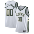 Johmsee Custom M.Bucks White 2020-21 Swingman Custom Jerseys - Association Edition