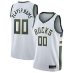 Johmsee Custom M.Bucks White 2020-21 Swingman Custom Jerseys - Association Edition