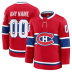 Johmsee Custom M.Canadiens Red Home Premium Jerseys