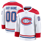 Johmsee Custom M.Canadiens White Away Premium Jerseys