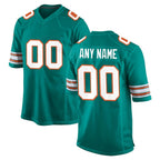 Johmsee Custom M.Dolphins Aqua Alternate Home Game Any Name & Numbers Stitched Jerseys
