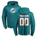 Johmsee Custom M.Dolphins Aqua LOGO Pullover Hoodies Limited Any Name & Numbers Stitched Jerseys