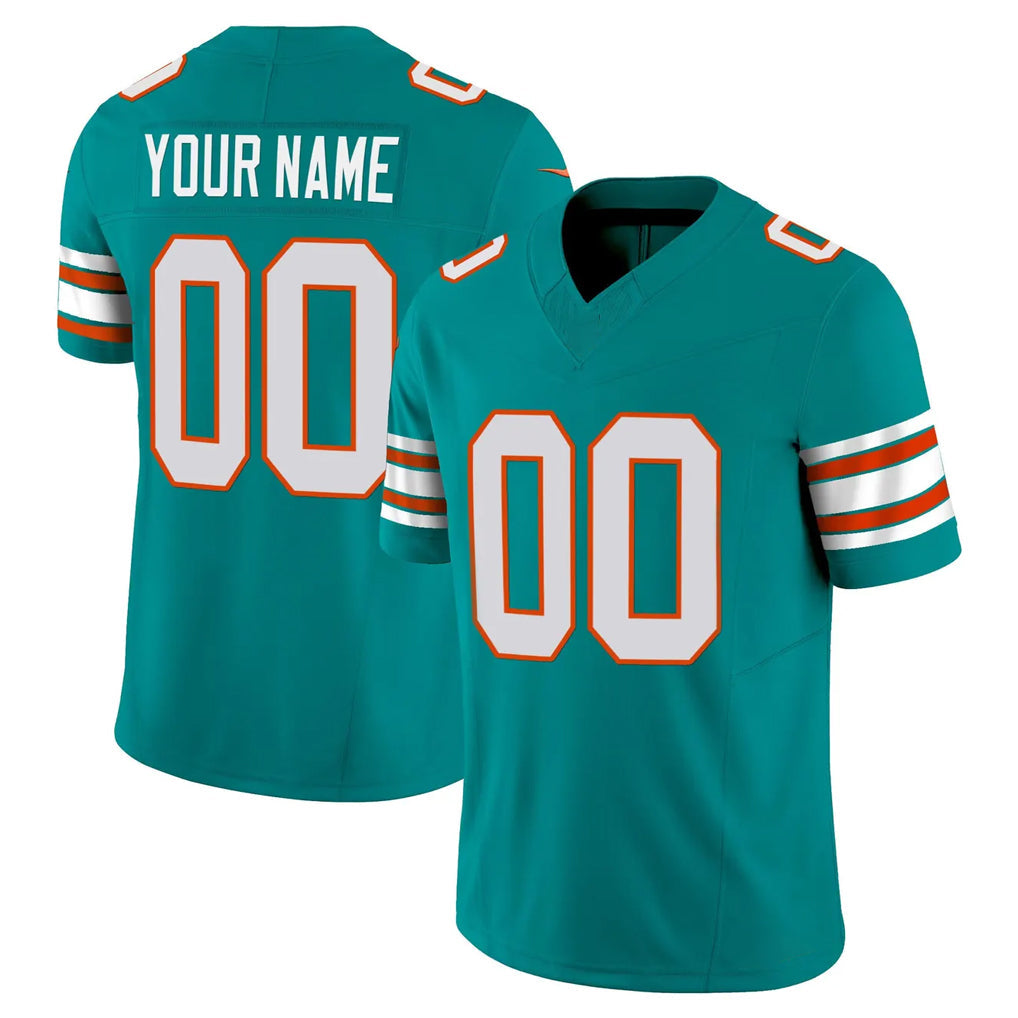 Johmsee Custom M.Dolphins Aqua Limited Alternate Vapor F.U.S.E. Home Game Any Name & Numbers Stitched Jerseys