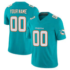 Johmsee Custom M.Dolphins Aqua Limited Vapor F.U.S.E. Home Game Any Name & Numbers Stitched Jerseys